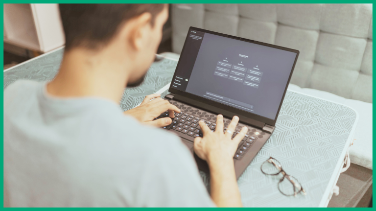 Person using AI platform and not knowing the hidden risks