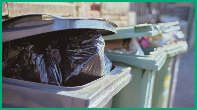 Showing overflow bins from people not wasting correctly