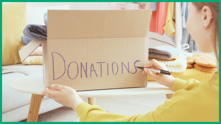 Donating Clothes instead of throwing them away in the bin