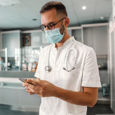 Nurse studying